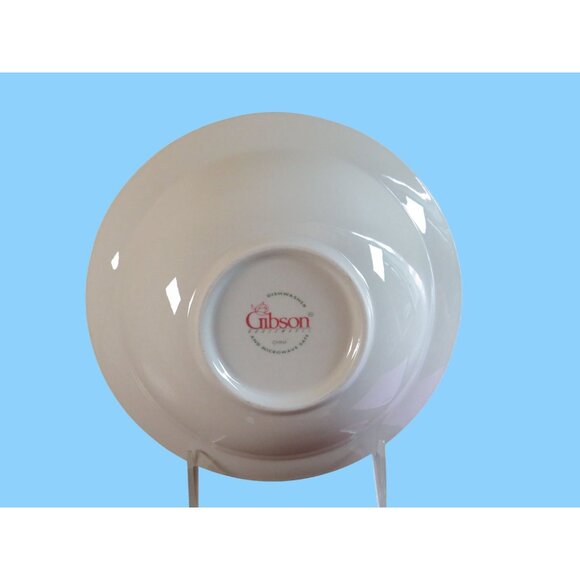 Gibson Vintage Floral Ceramic Bowls With Pink Roses & Green Leaves Set Of 3 - Picture 8 of 8